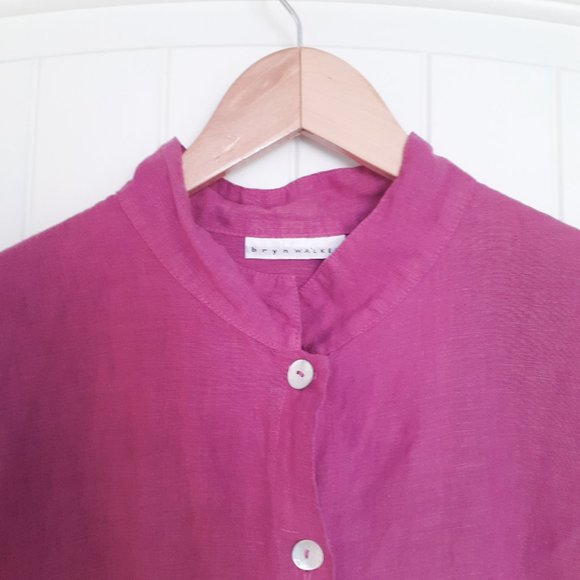 bryn walker Button Front Camp Shirt and Tank Set Purple Size L Size M - Picture 6 of 13